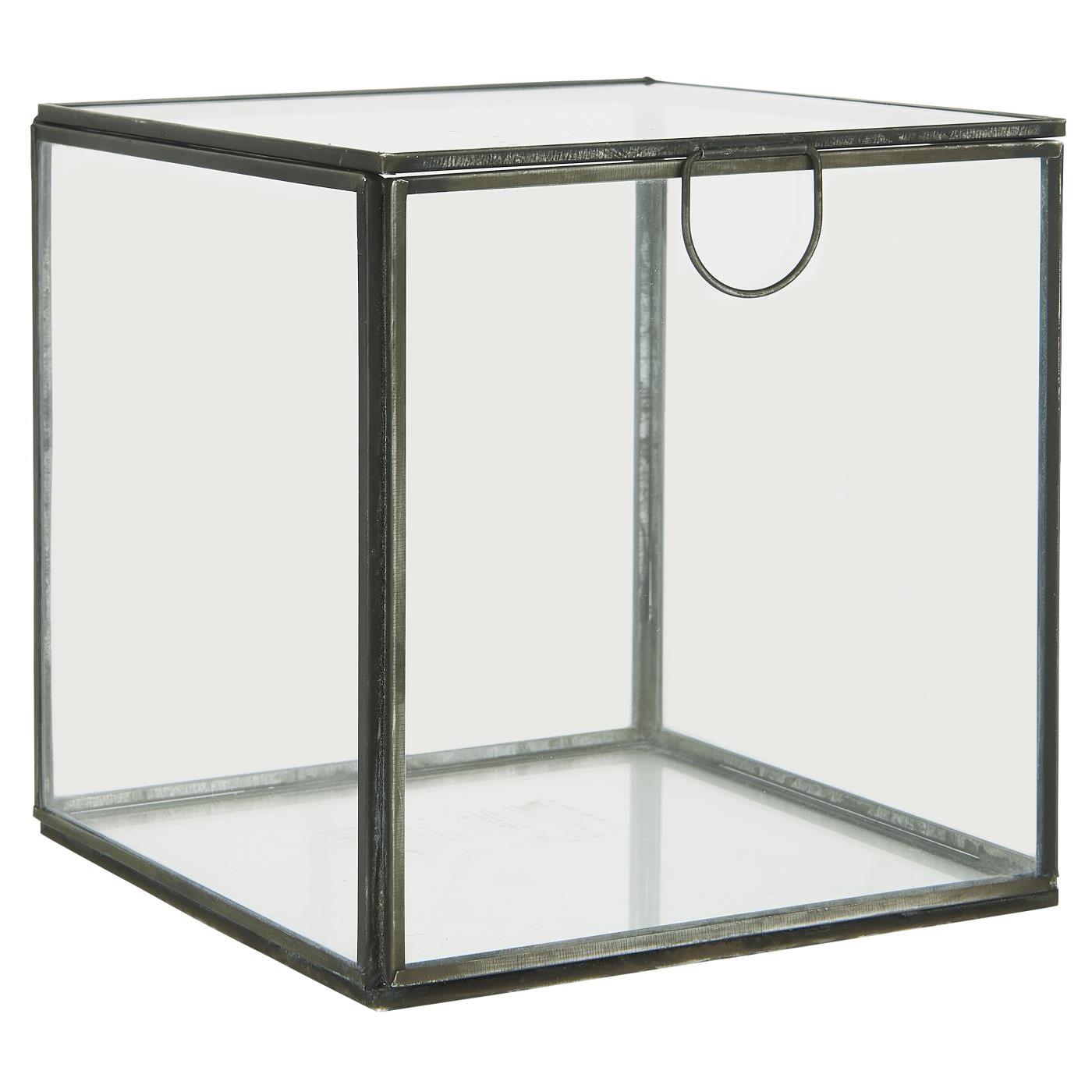 Glasschachtel Würfel mit Deckel quadratisch