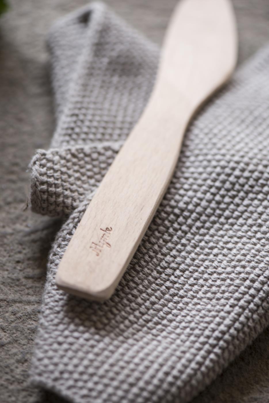 Handtuch Mynte gestrickt dunkelgrau