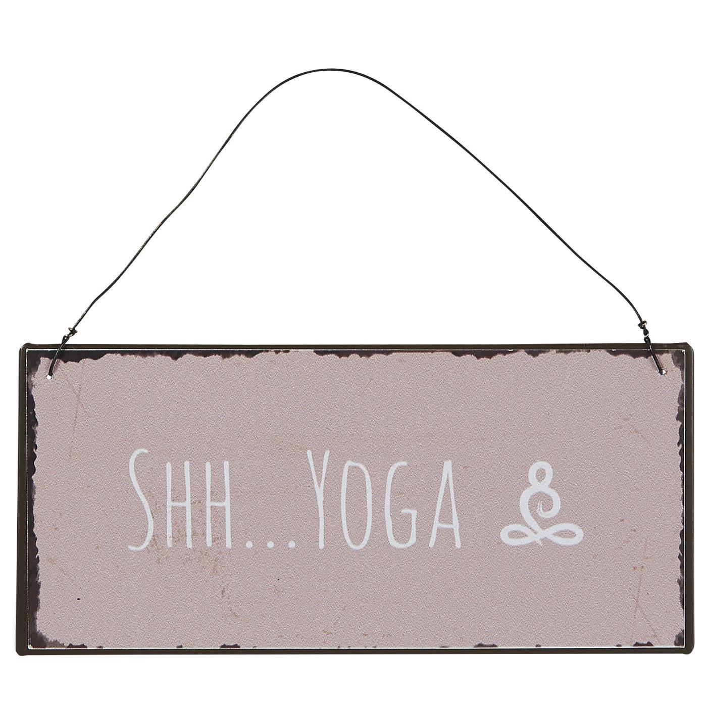 Metallschild "Shh Yoga"