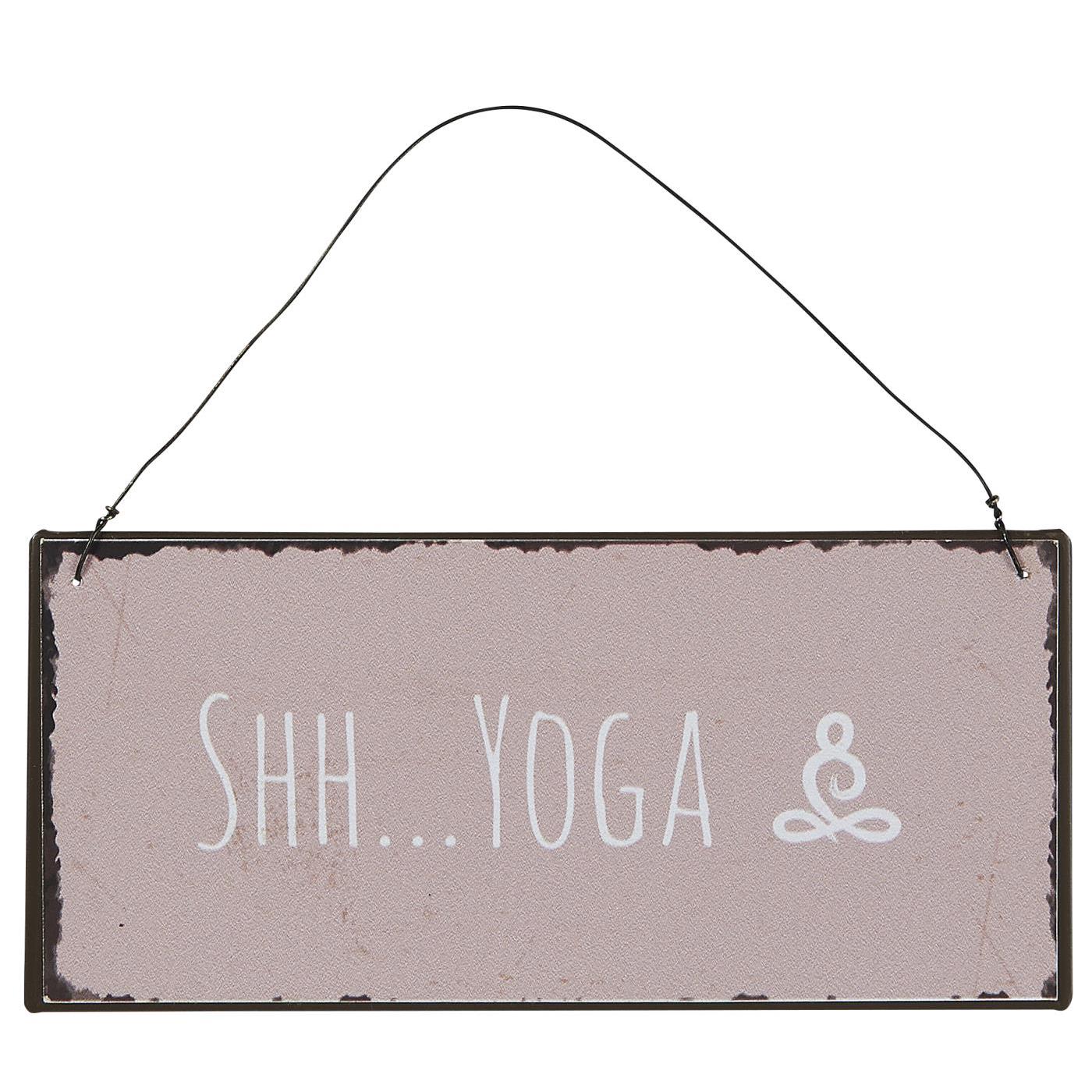 Metallschild "Shh Yoga" Metallschild "Shh Yoga"