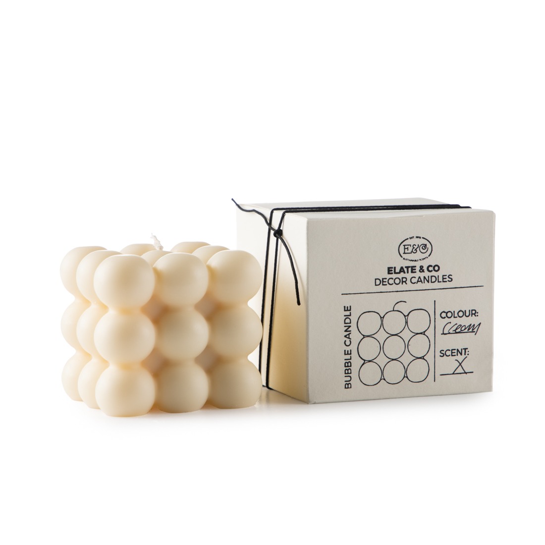 Bubble Candle, creme