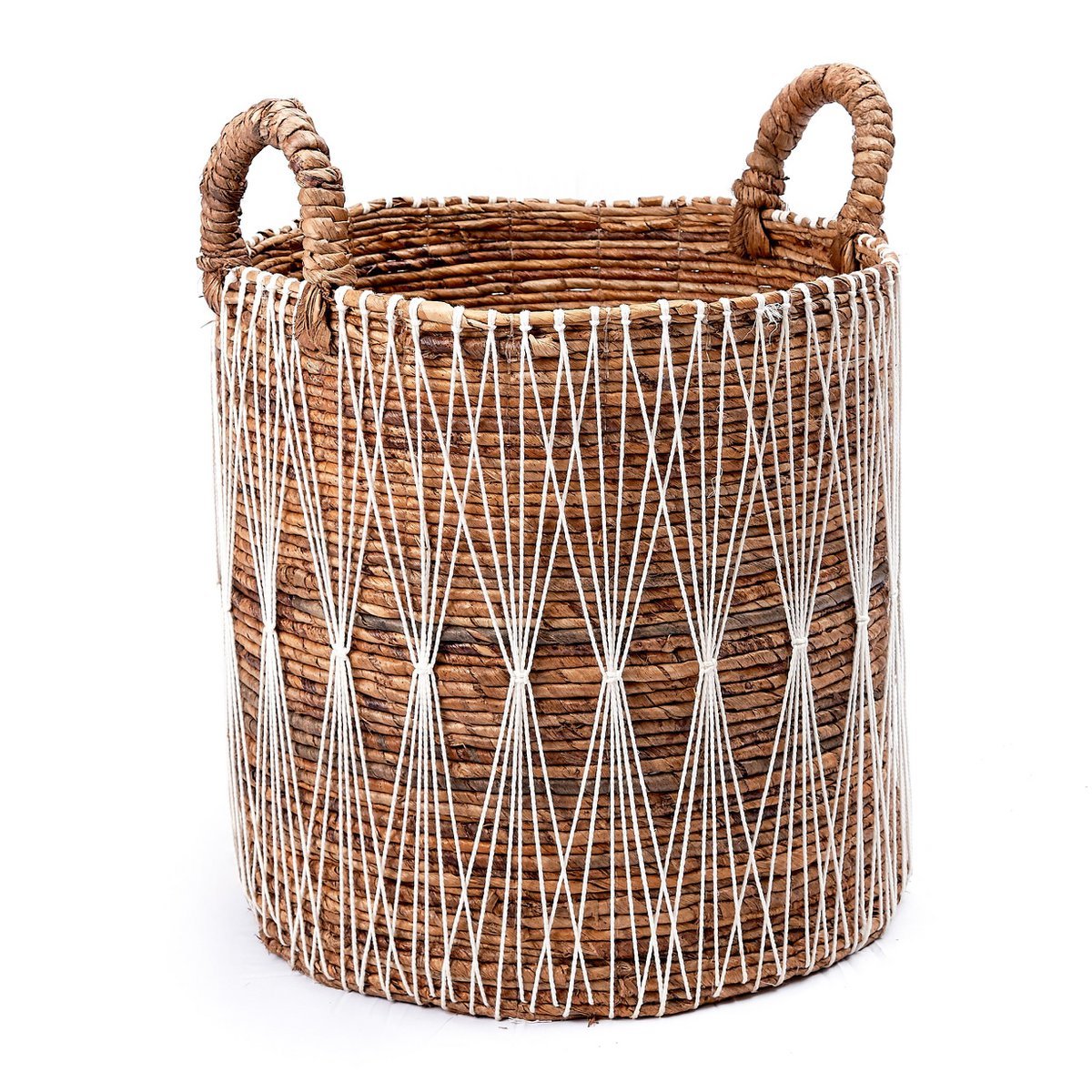 Boho Wäschekorb | Pflanzenkorb | Aufbewahrungskorb MANDURO aus Bananenfaser (3 Größen) Größe: M Boho Wäschekorb | Pflanzenkorb | Aufbewahrungskorb MANDURO aus Bananenfaser (3 Größen) Größe: M