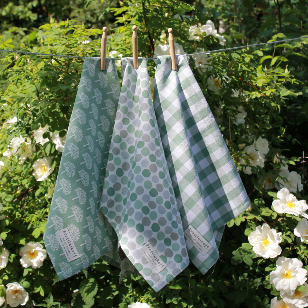 Geschirrtuch Konfetti  green Geschirrtuch Konfetti  green