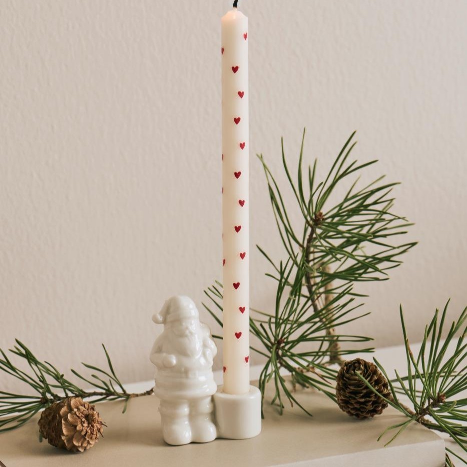 Kerzenhalter f/1,3 cm Kerze Weihnachtsmann