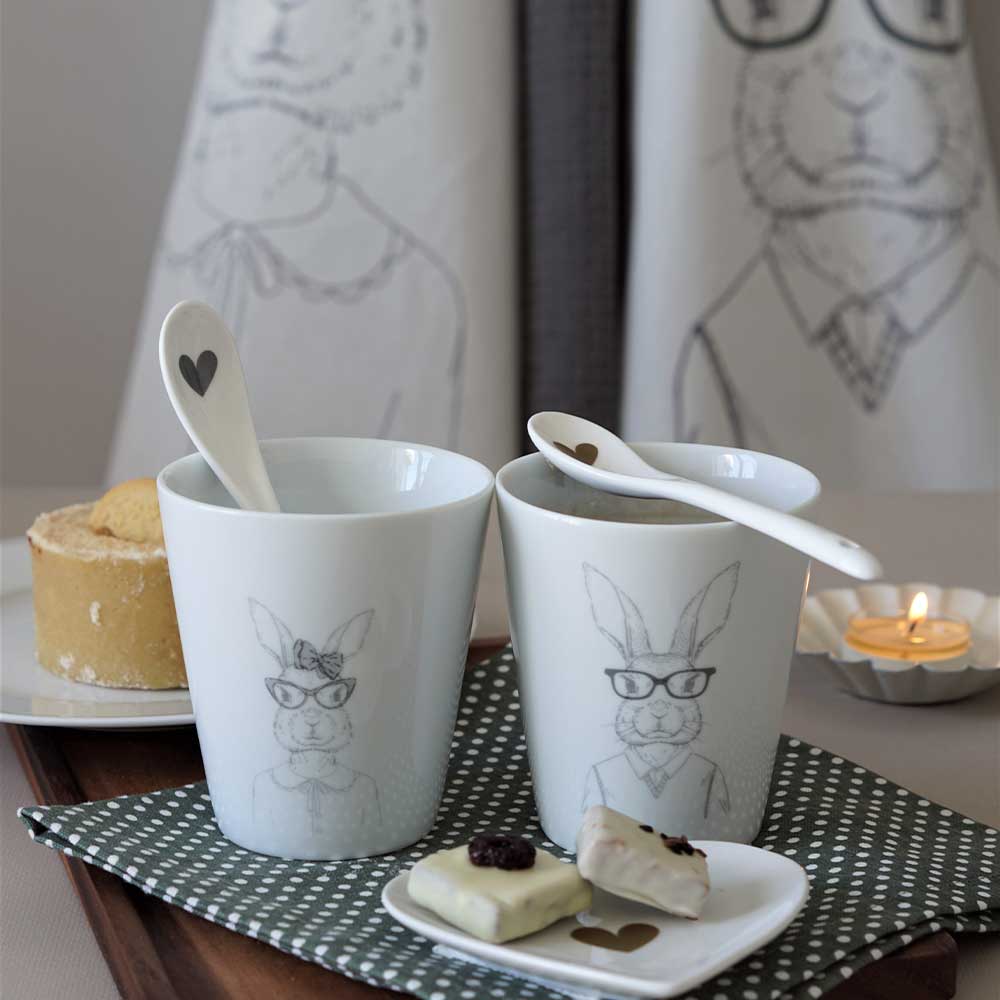 Becher Hipster Bunny He