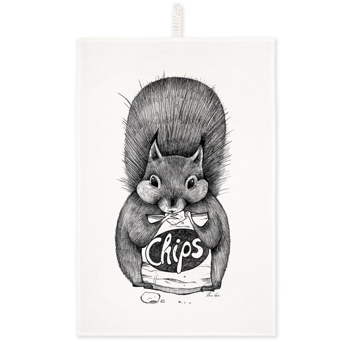 Geschirrtuch – Chipseichhörnchen