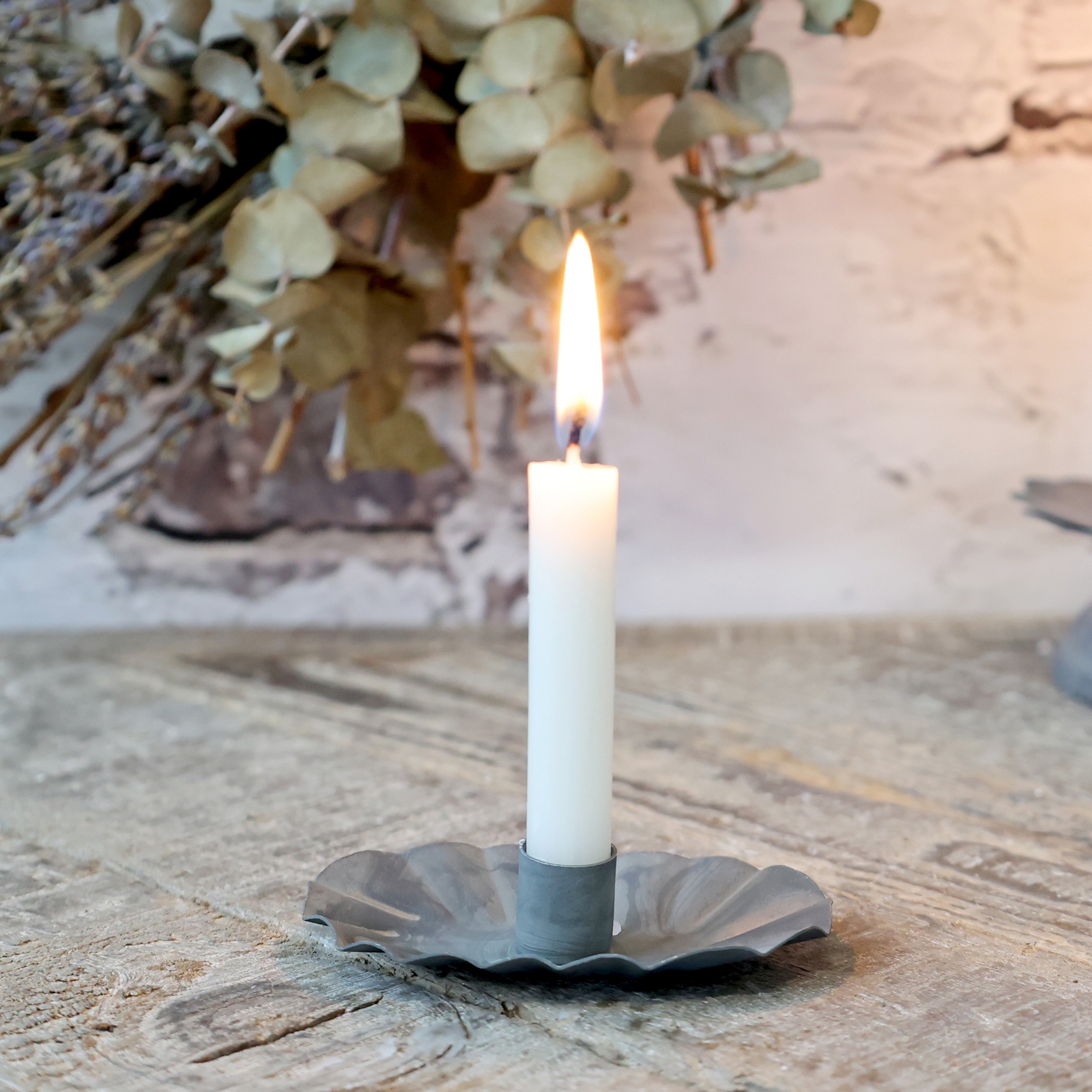 Kerzenständer für dünne Kerzen antique messing