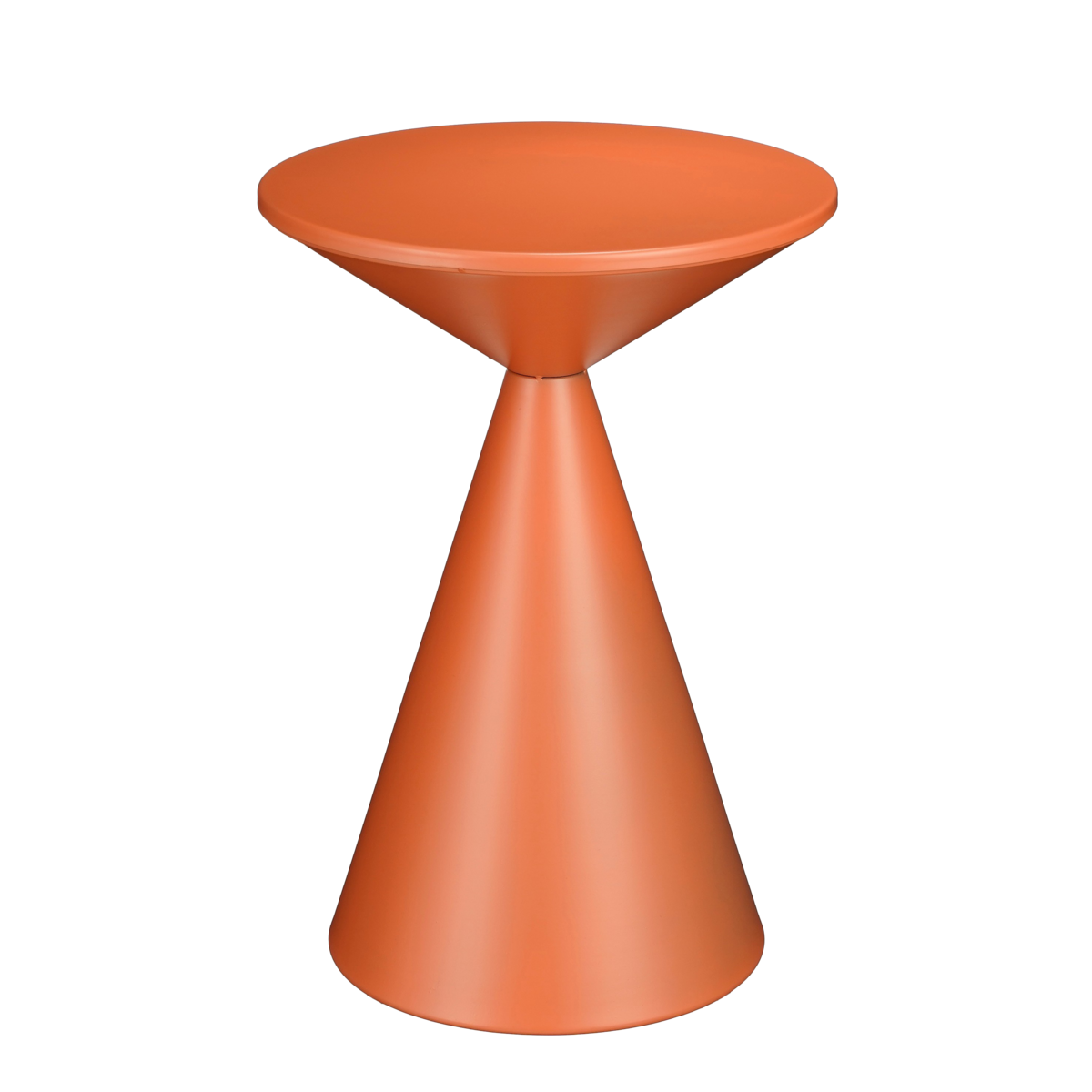 Großzügiger Beistelltisch – H55 x Ø40 cm – Metall – Orange