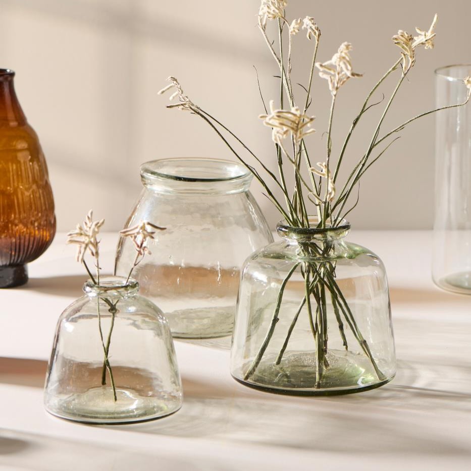 Vase 12 cm m/kleiner Öffnung, mundgeblasen