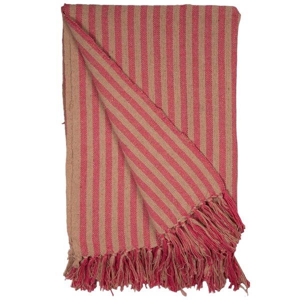 Plaid gestreift Pink aus Baumwolle  