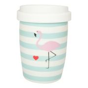 Coffee to go Becher Flamingo, Porzellan