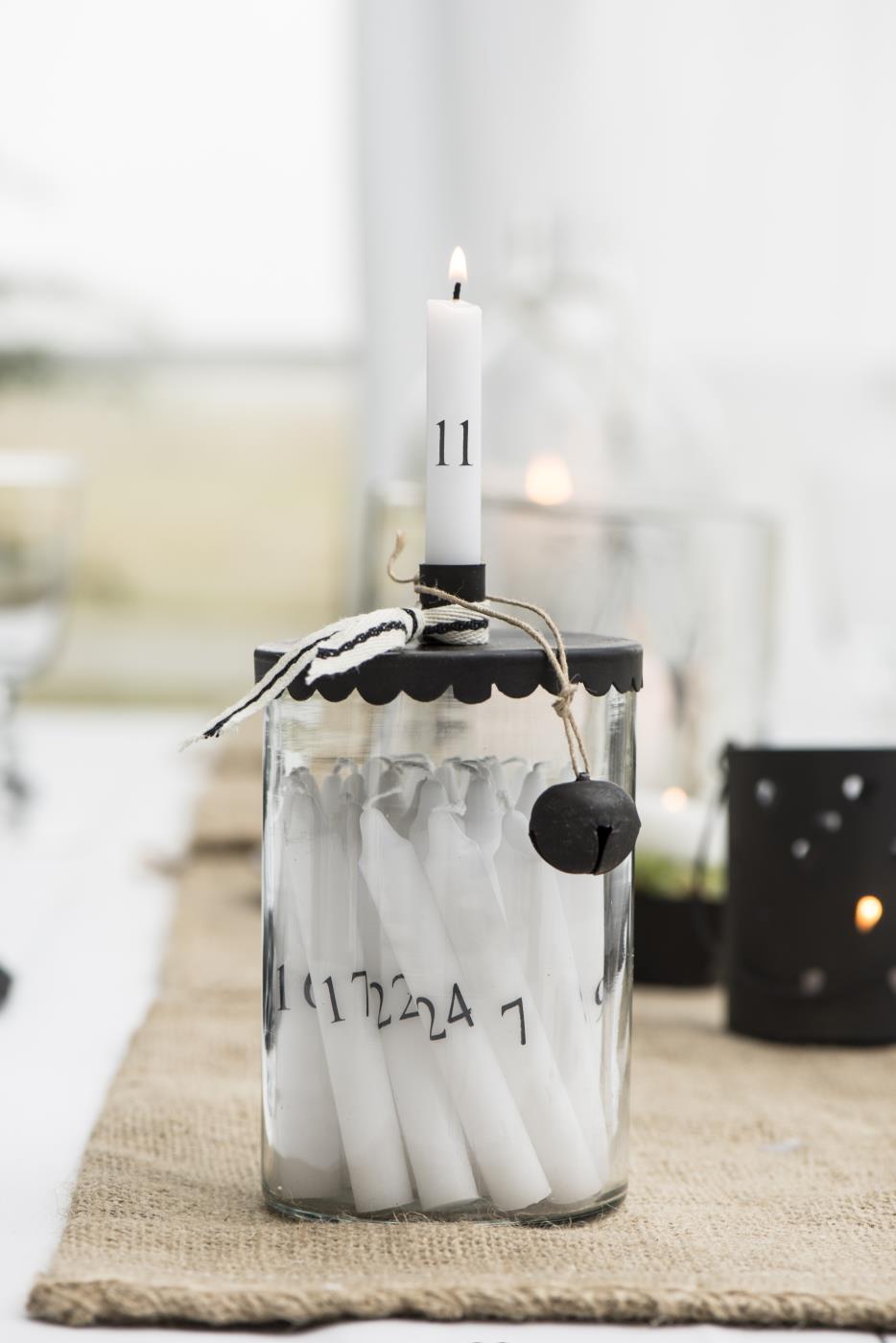 4141-16 Adventskalender Kerzensatz, verschiedene Farben