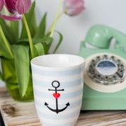 To-go-Porzellan-Anker Coffee to go Becher  Anker hellblau, Porzellan