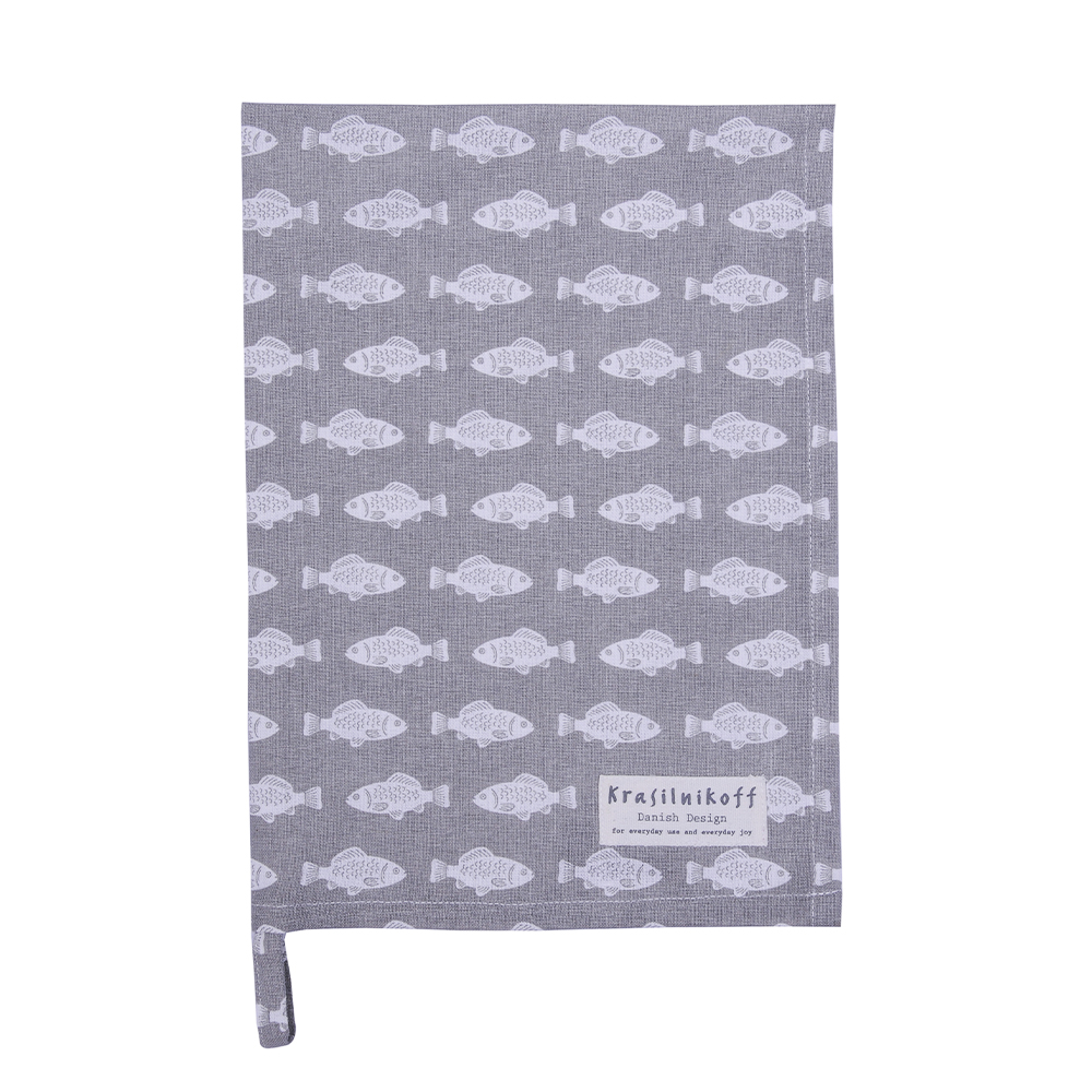 Geschirrtuch Fisch grey