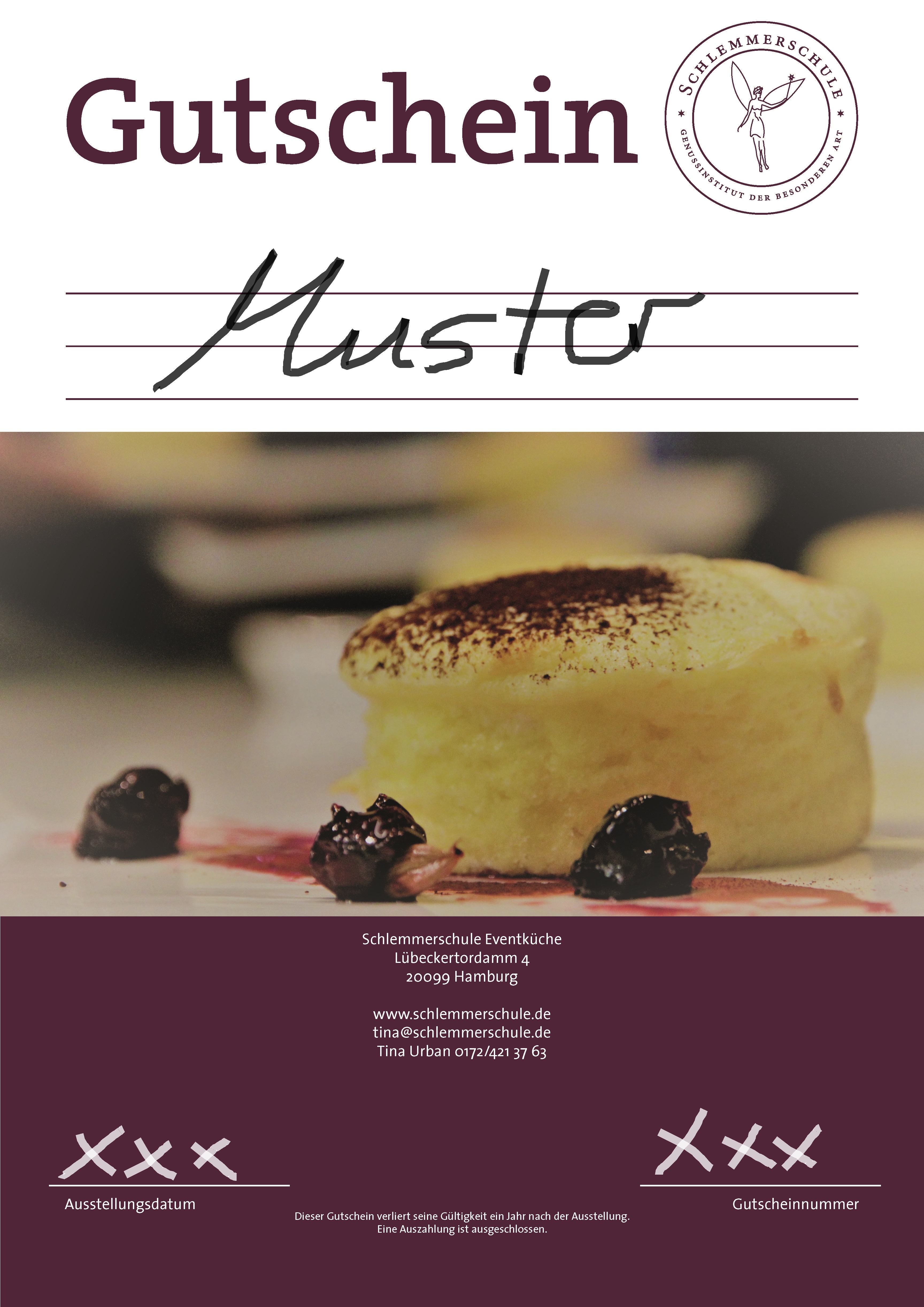 GutscheinDessertShop Gutschein für einen Dessertkurs - Einzweckgutschein