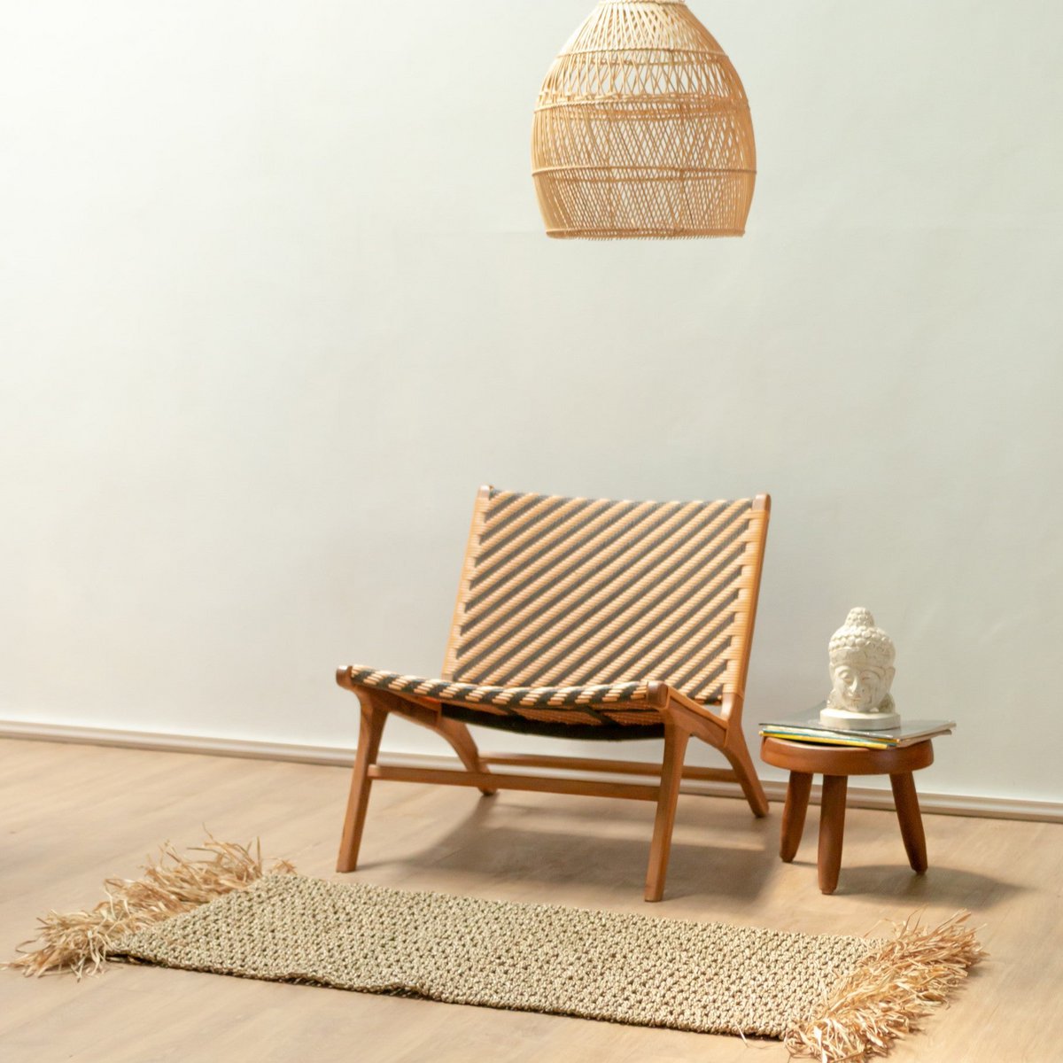 Seegras-Teppich mit Quasten 120x60 cm  BARA Seegras-Teppich mit Quasten 120x60 cm  BARA