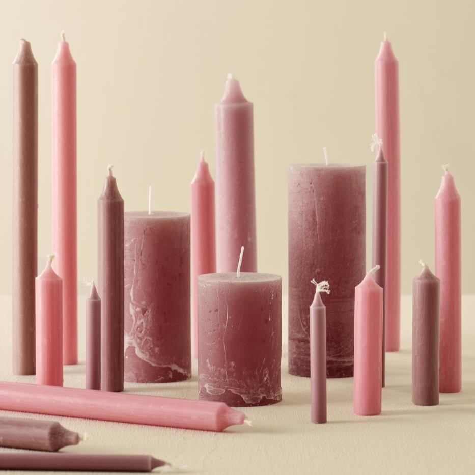 Rustikale Kerze, 3,8 cm, Malva