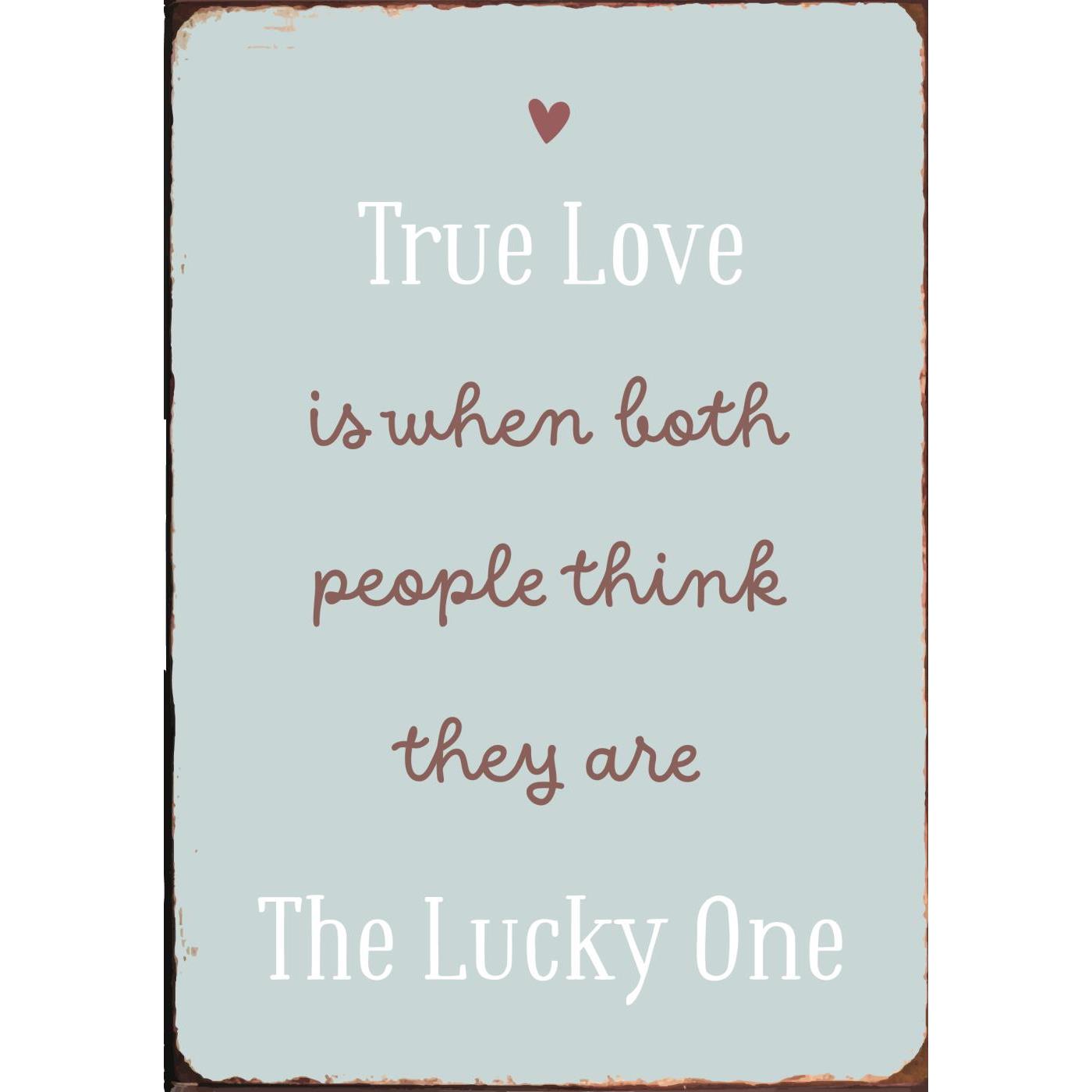 Metallschild  True Love Metallschild  True Love