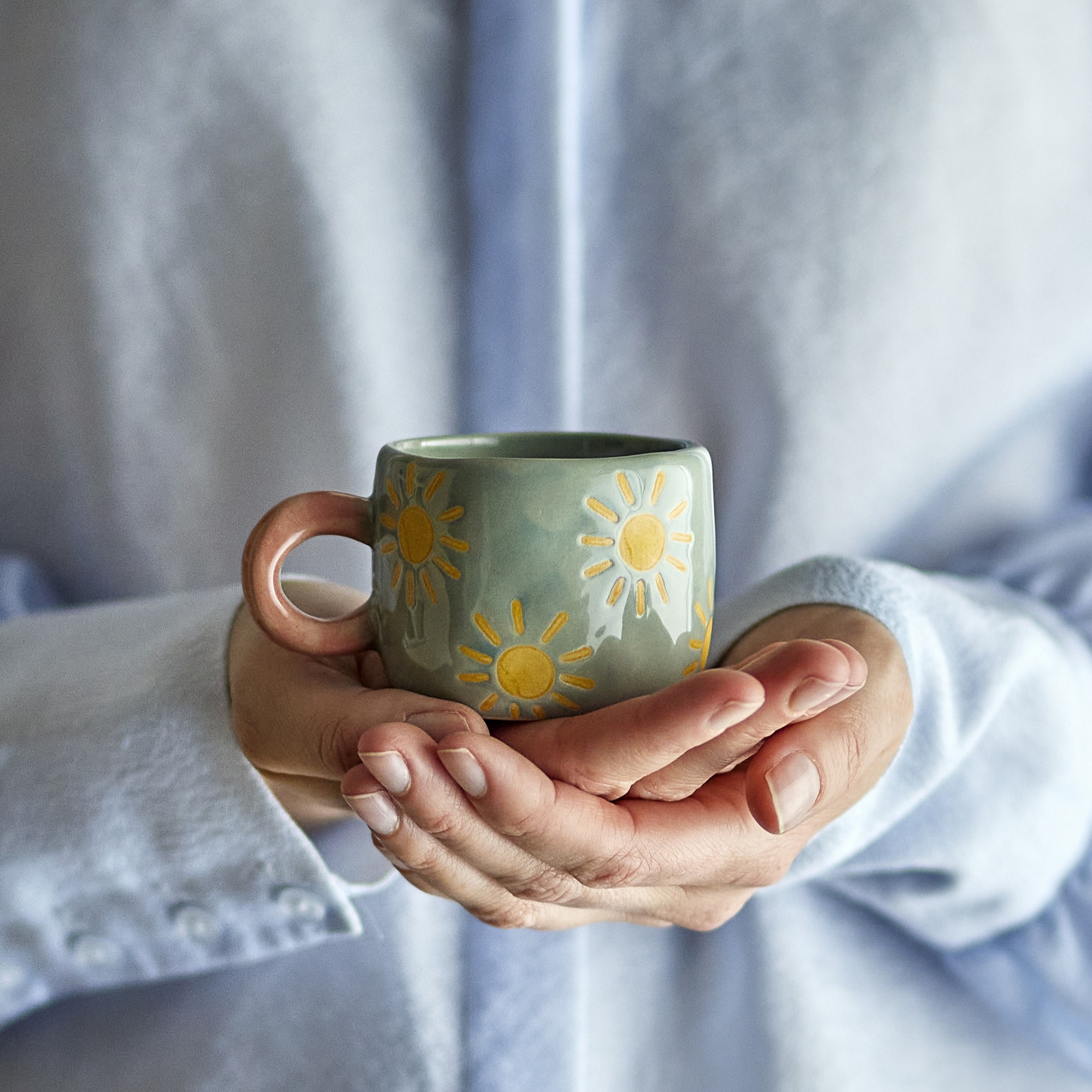 Nini Tasse, Hell Blau, Steingut