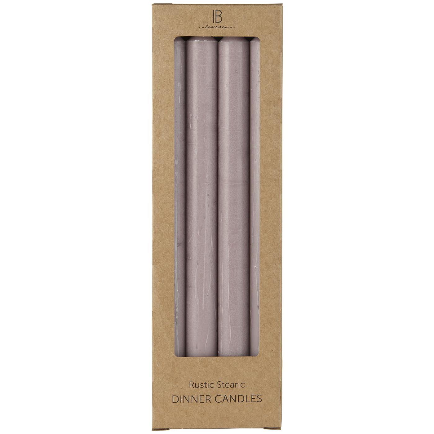 Rustikale Staberzen, 4er Pack, rosa Rustikale Staberzen, 4er Pack, rosa