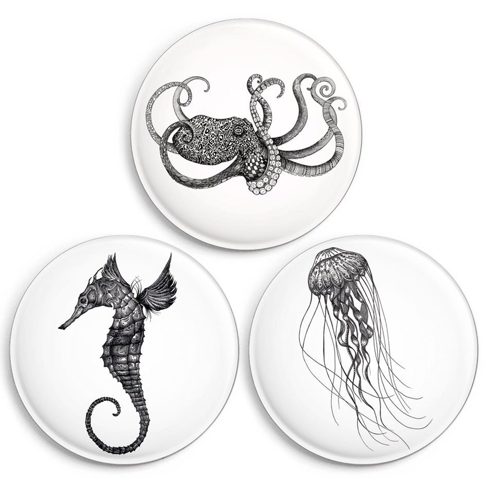 Magnet 3er-Set – Meerestiere Magnet 3er-Set – Meerestiere