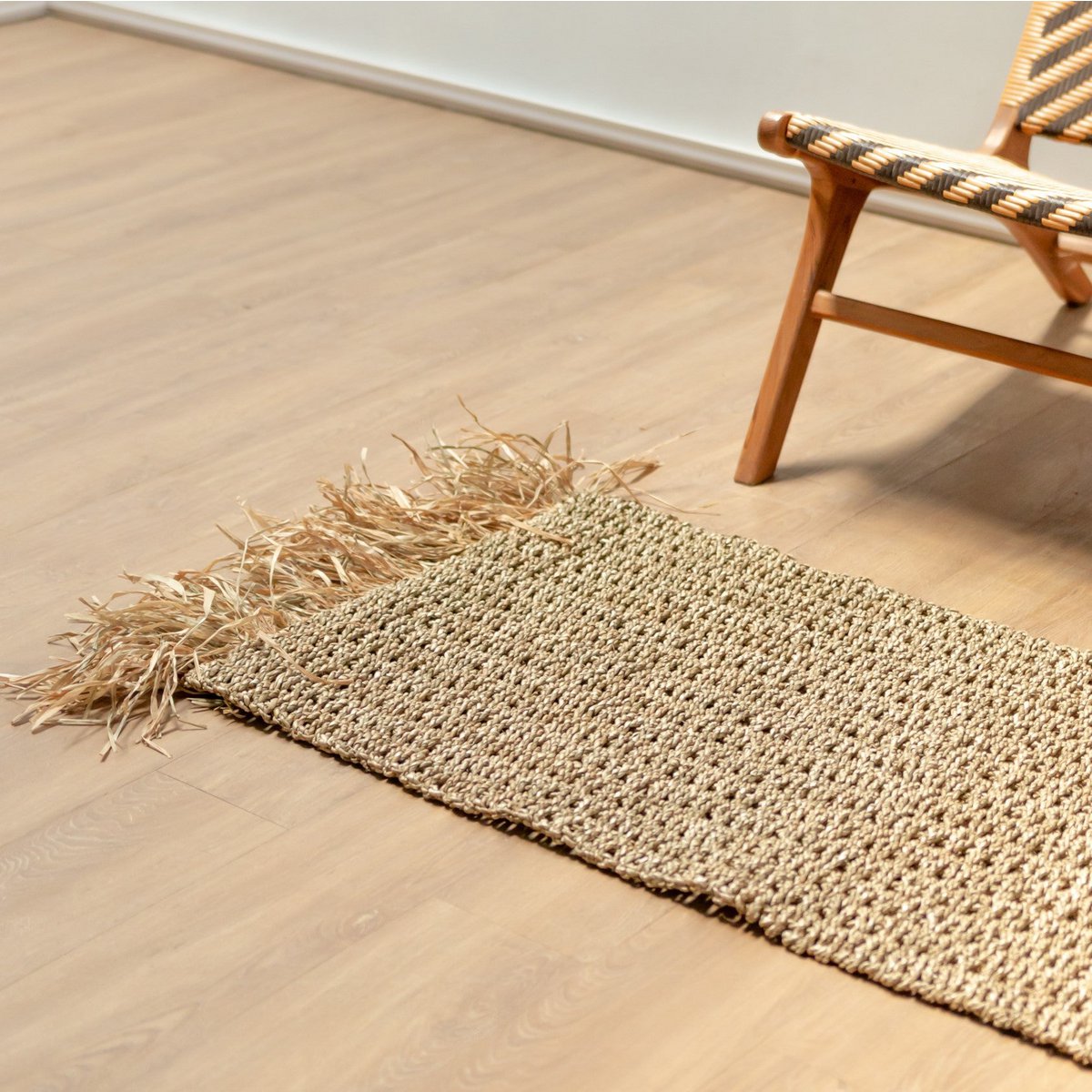 Seegras-Teppich mit Quasten 120x60 cm  BARA