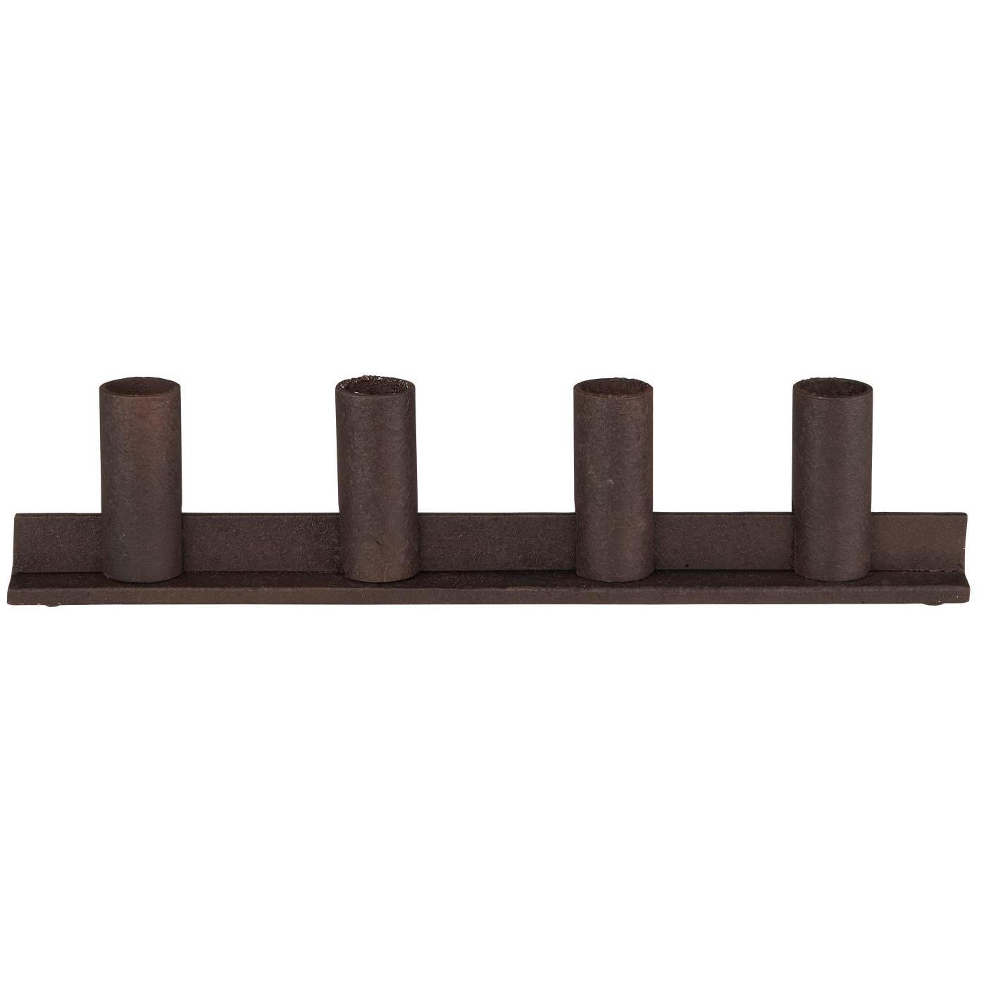 Adventskerzenhalter f/4 Stabkerzen. bewegliche, antikbraun/schwarz