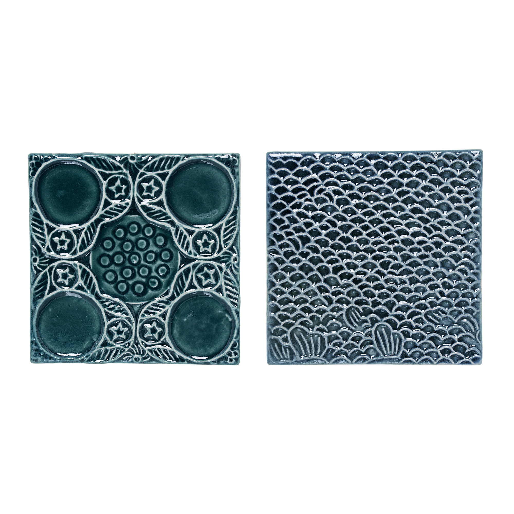 Deco Tiles / Untersetzer grün, 2er Set