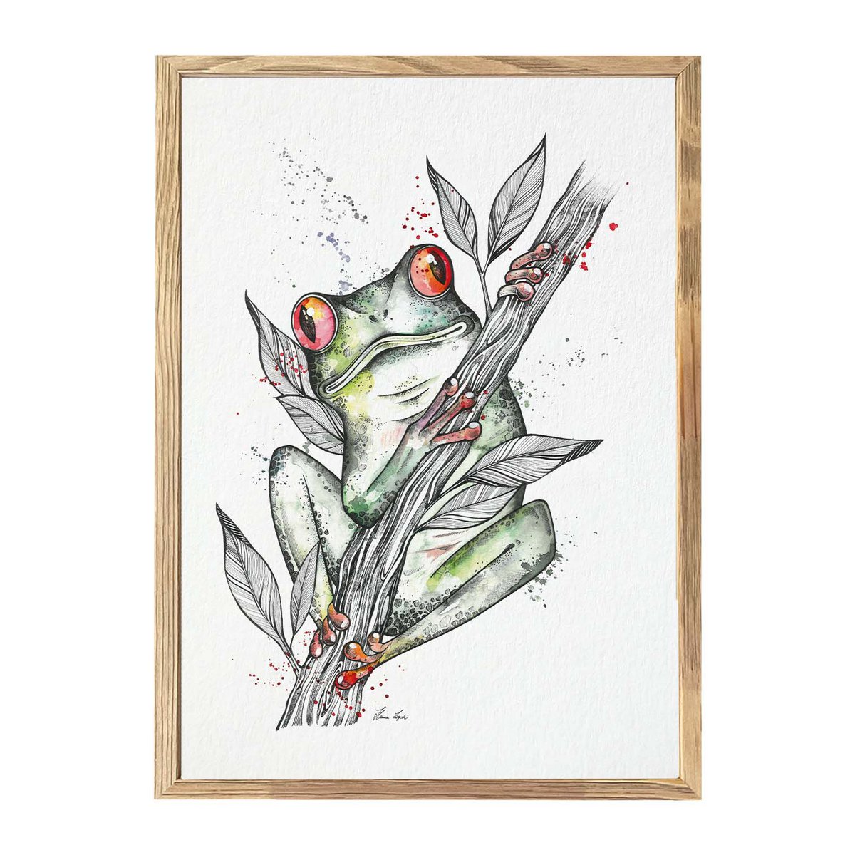 Kunstdruck - Frosch Size: A4