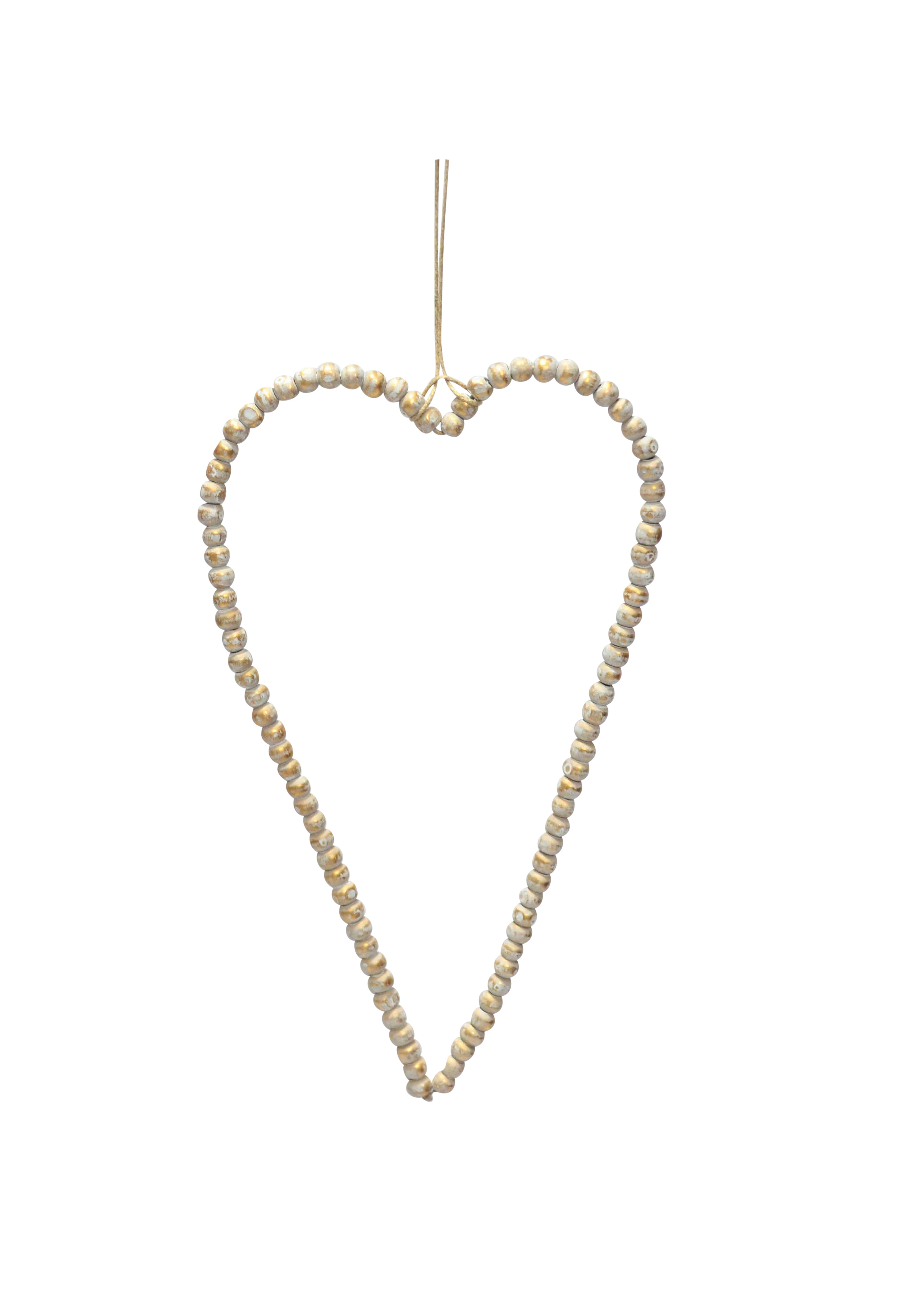 Perlen Herz medium Antik Gold Perlen Herz medium Antik Gold