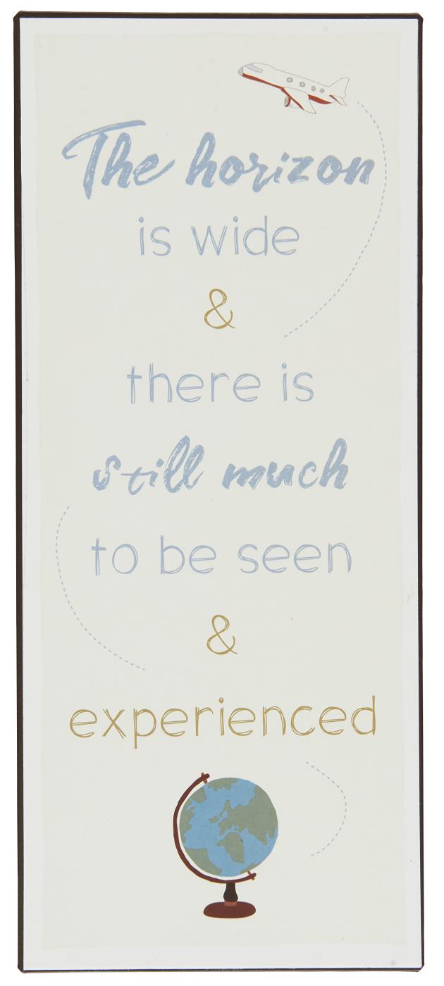 Metallschild The horizon is wide Metallschild The horizon is wide