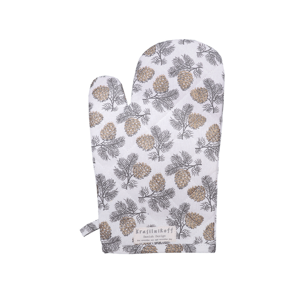 Ofenhandschuh  Cones all over, Gold