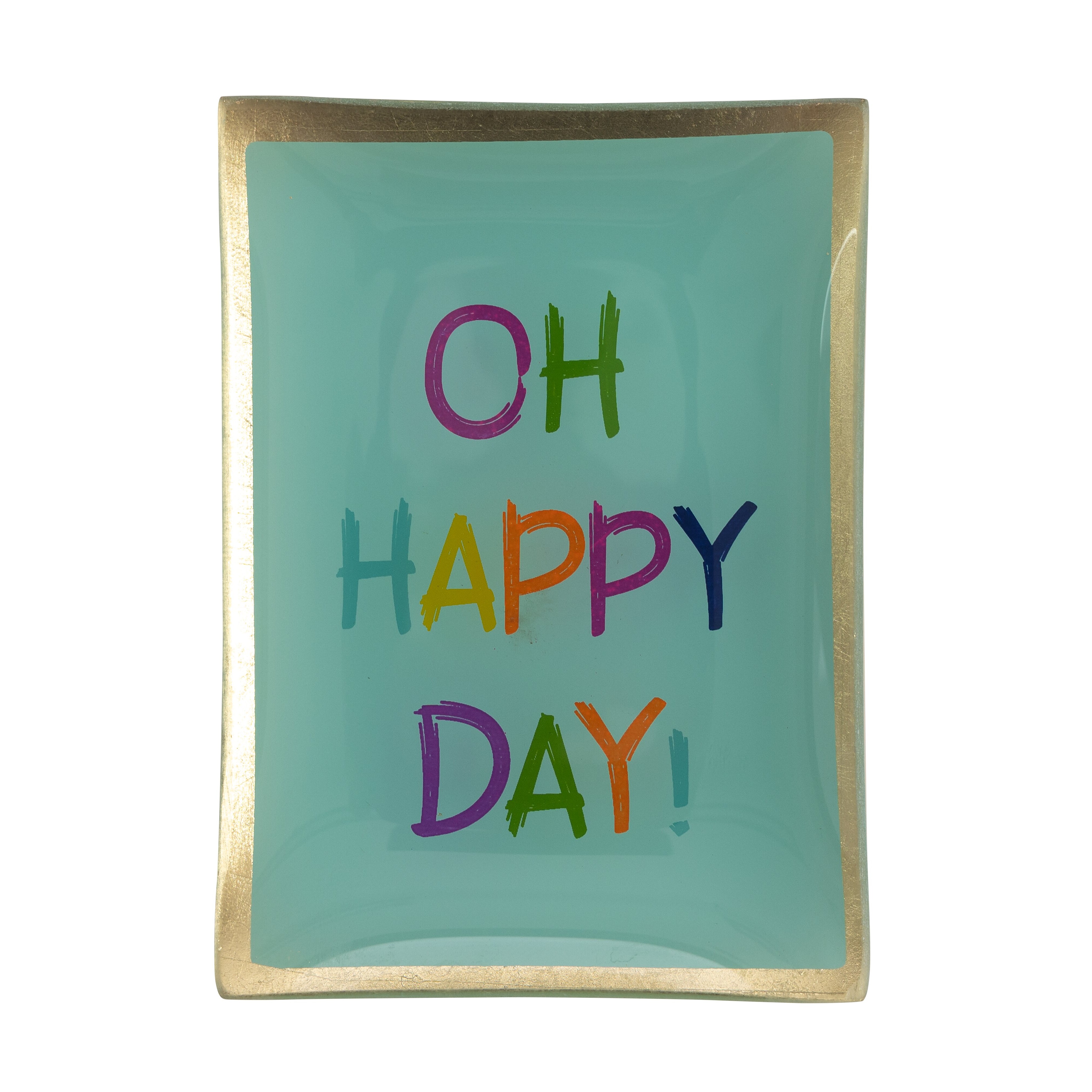 Love Plates, Glasteller M, Oh happy day, hellgrün