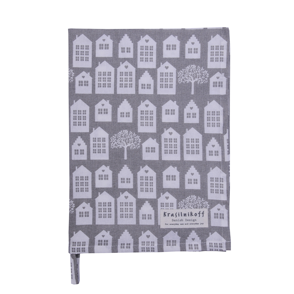 Geschirrtuch Town houses grey Geschirrtuch Town houses grey