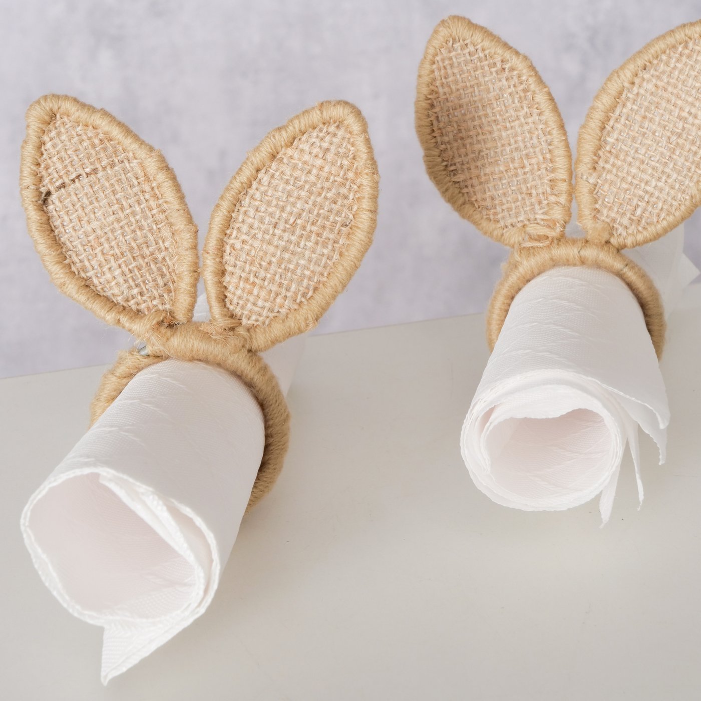 Serviettenring Hase 2er Set, Jute