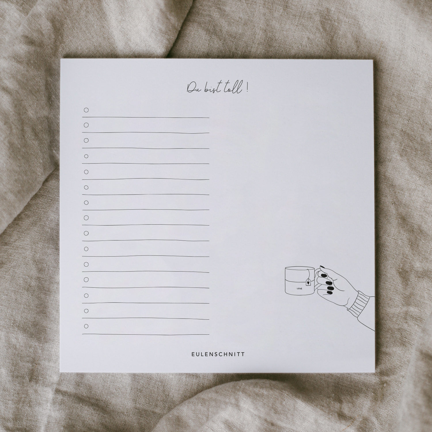 Eulenschnitt Notizblock Du bist toll Eulenschnitt Notizblock Du bist toll