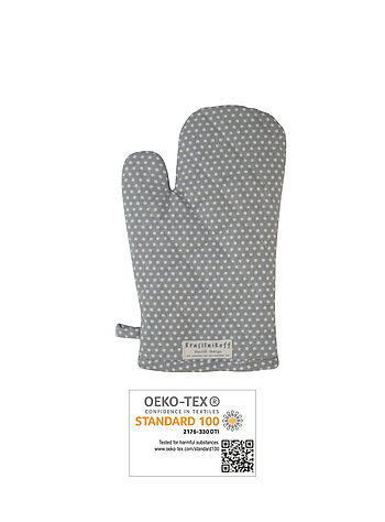 Ofenhandschuh Micro Dots grey