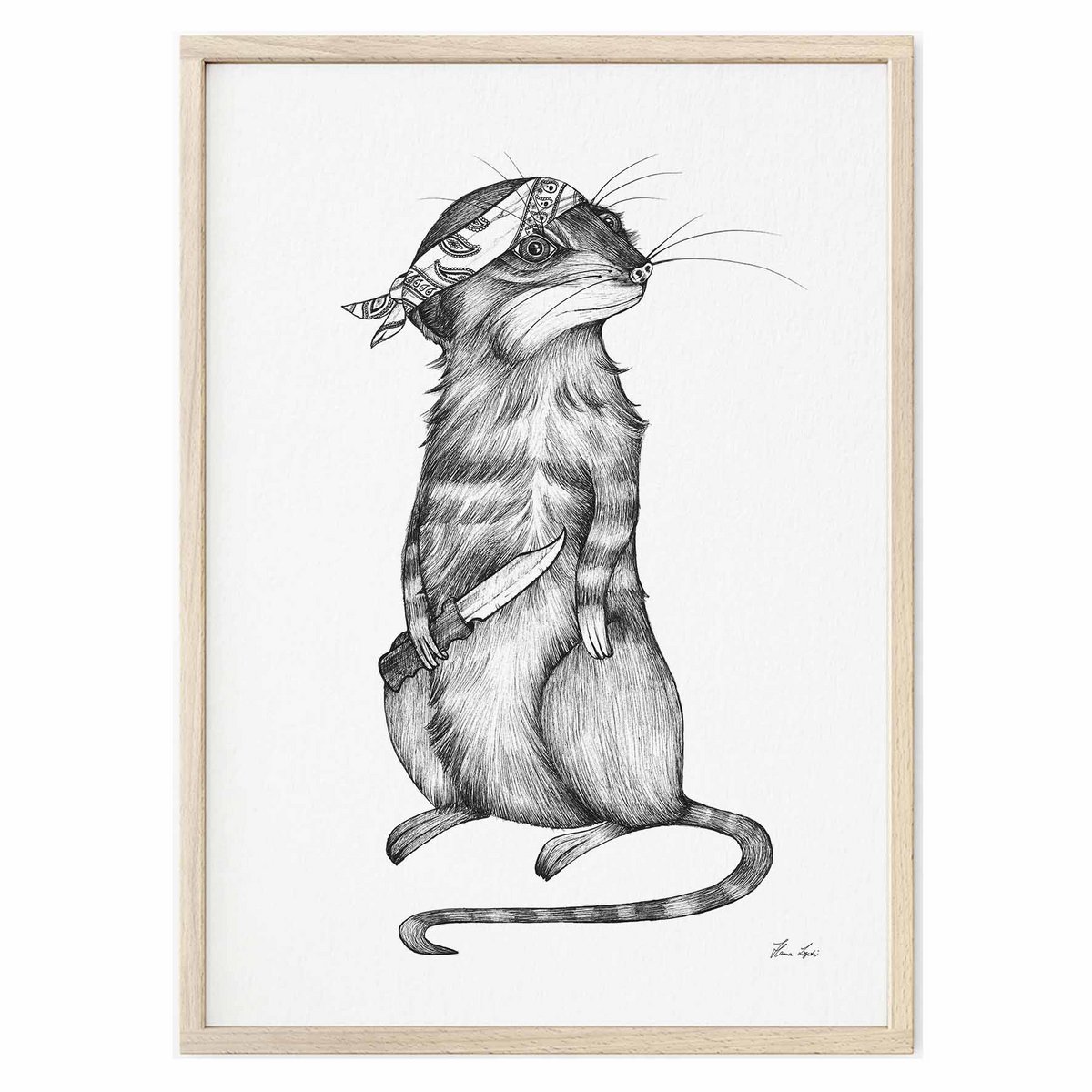 Kunstdruck - Toni Knife Size: A4 Kunstdruck - Toni Knife Size: A4