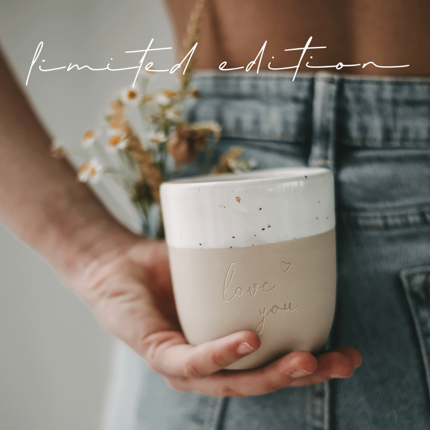 limitierter Eulenschnitt Becher Love you