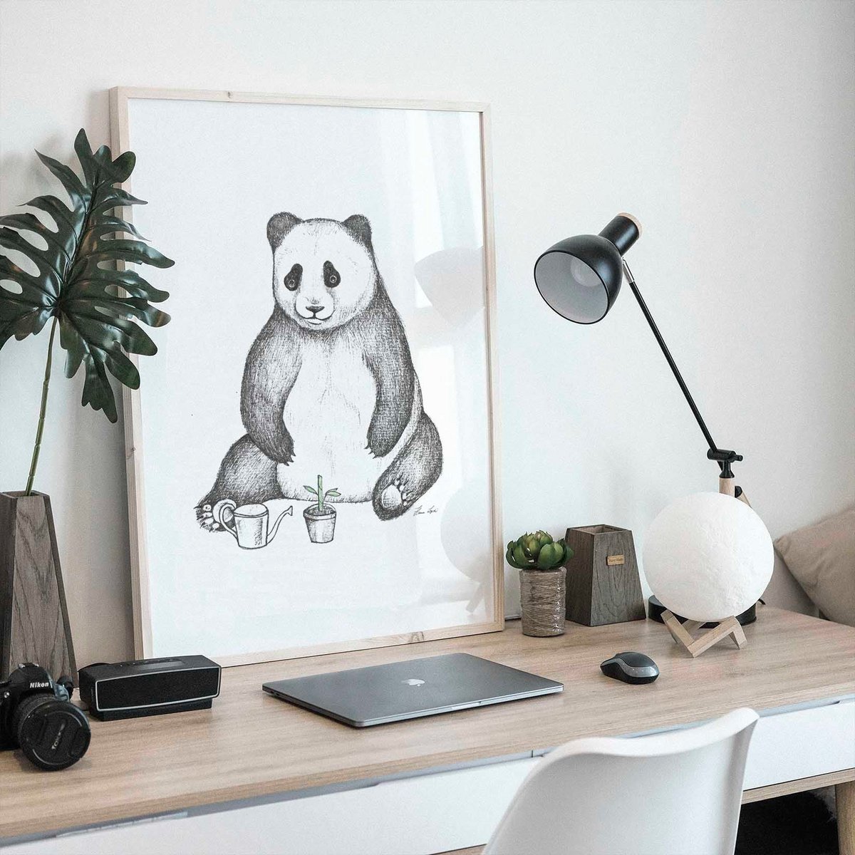 Kunstdruck - Panda Size: A4