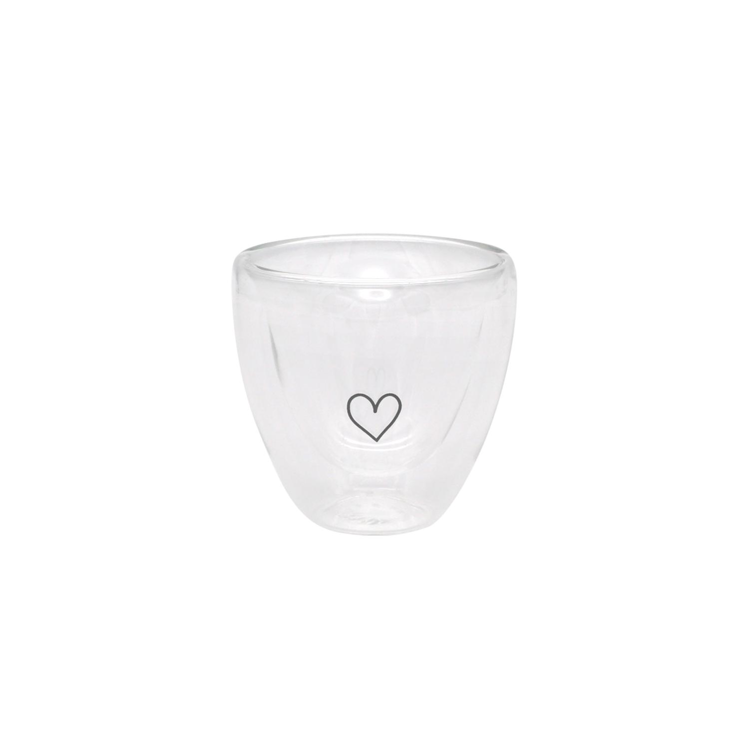 Eulenschnitt doppelwandiges Herzglas Herz Eulenschnitt doppelwandiges Herzglas Herz