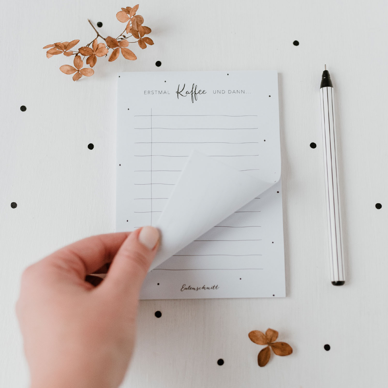 Eulenschnitt Notizblock Erstmal Kaffee Eulenschnitt Notizblock Erstmal Kaffee