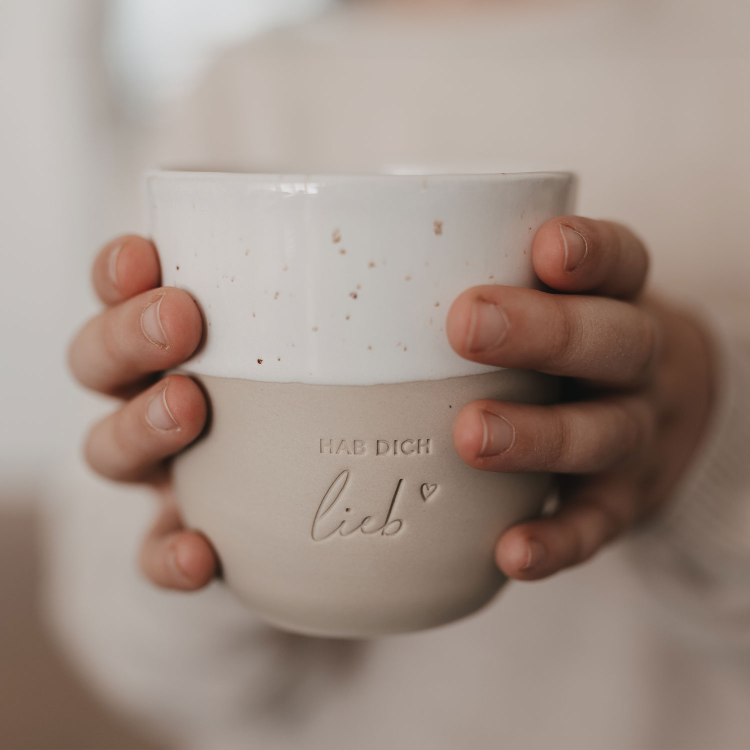 limitierter Eulenschnitt Becher Hab dich lieb