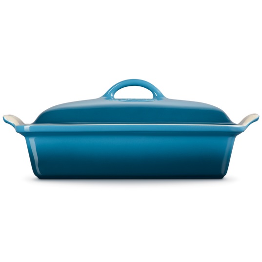 Le Creuset Auflaufform 33 cm m. Deckel, deep teal