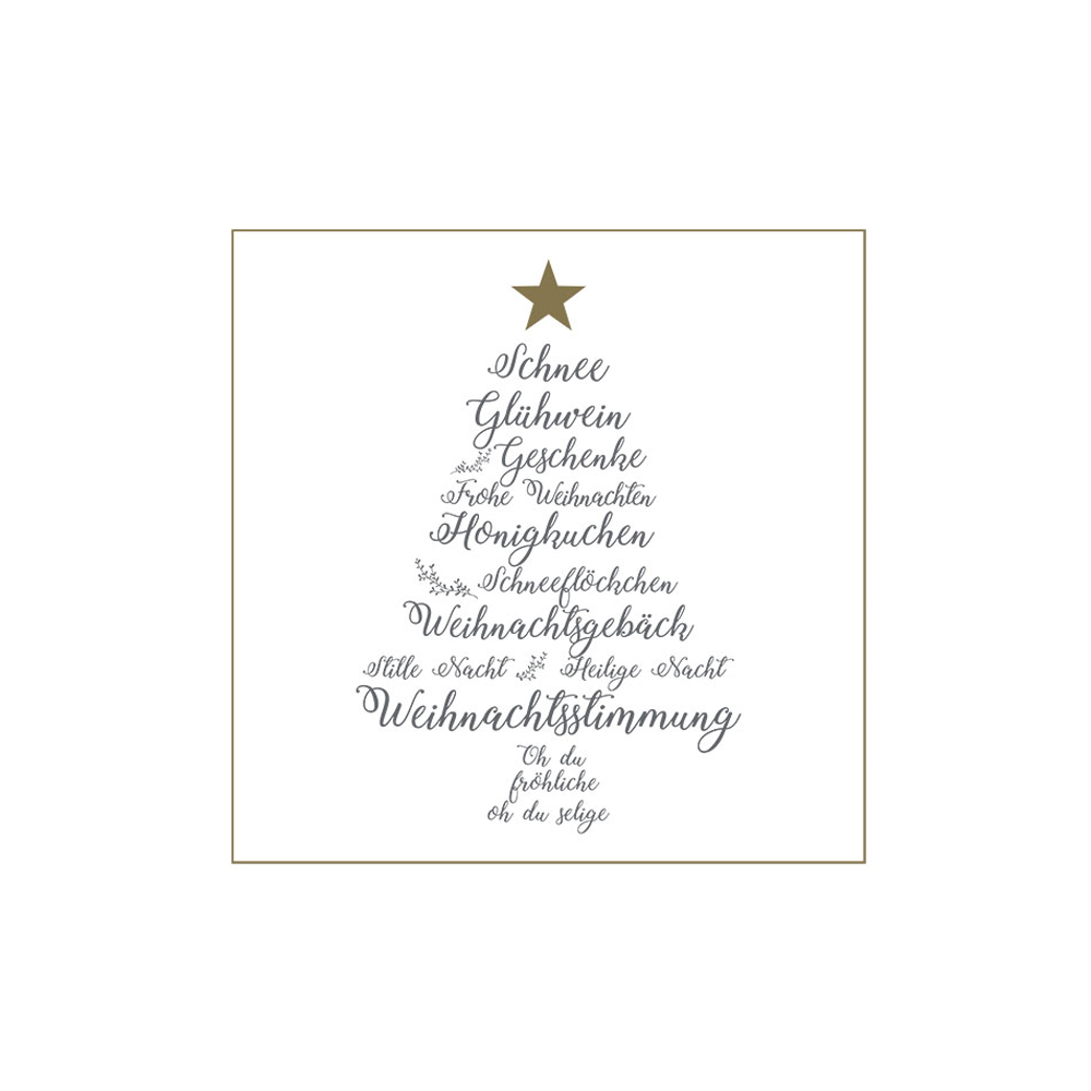 Papierservietten Christmas Words