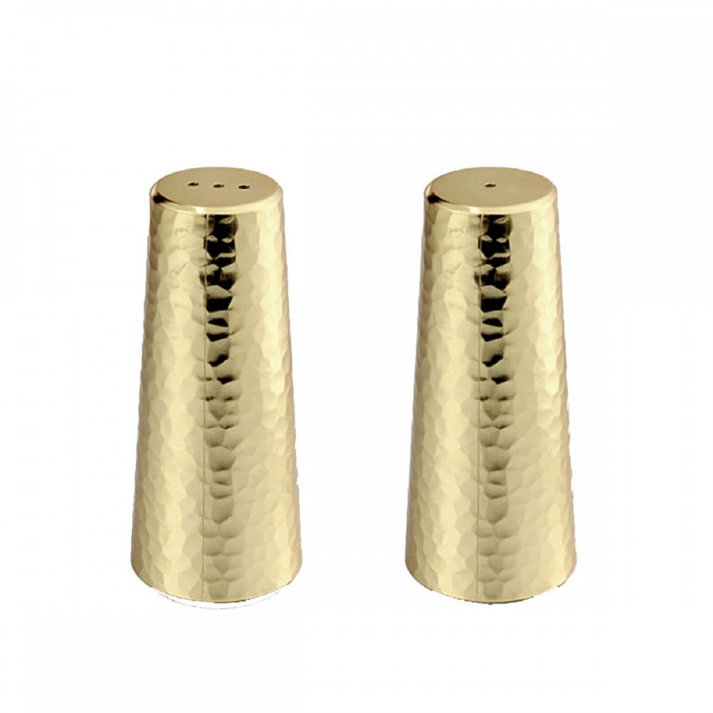 Salz & Pfeffer Set, gehämmert, gold