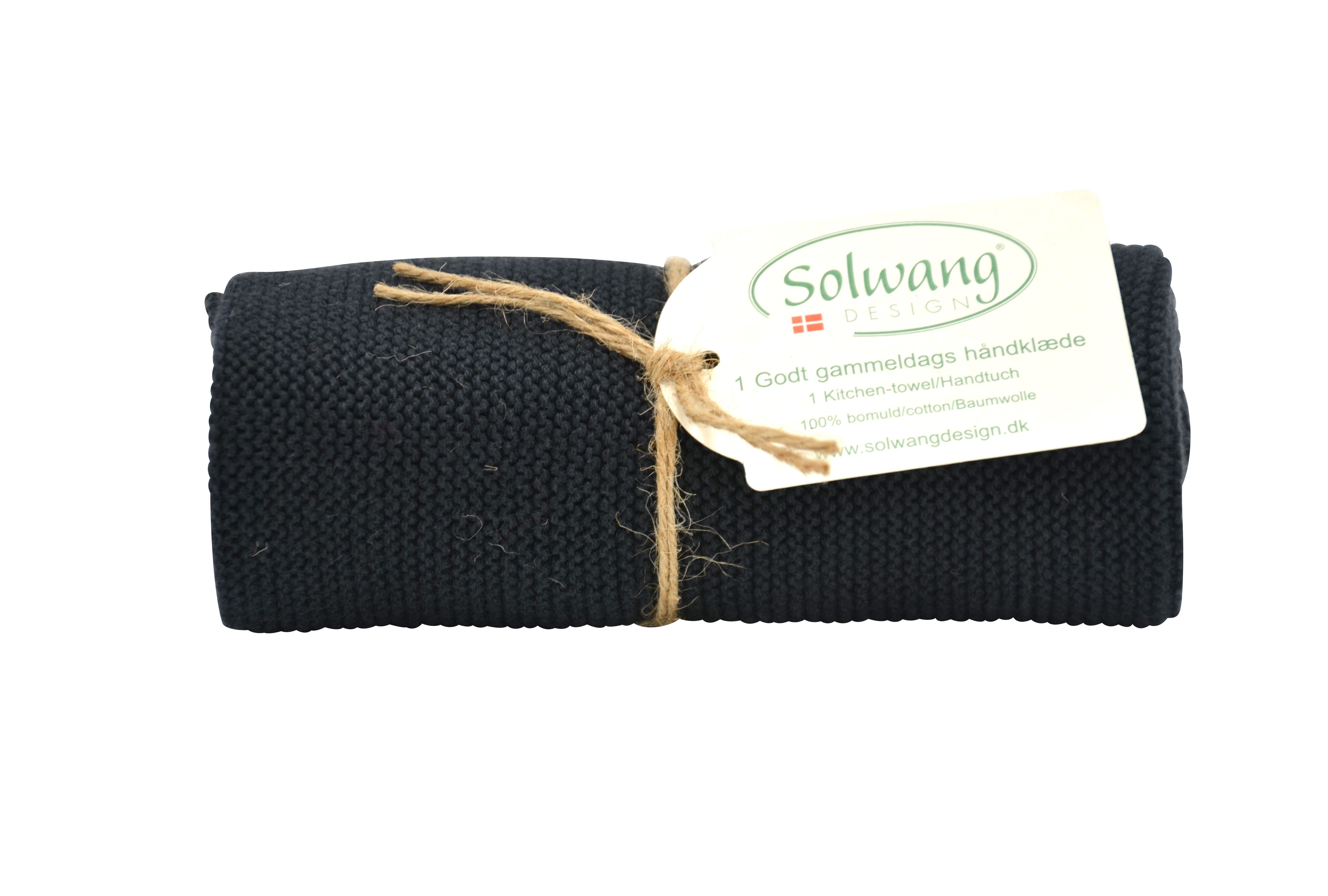 Solwang Handtuch gestrickt schwarz H99