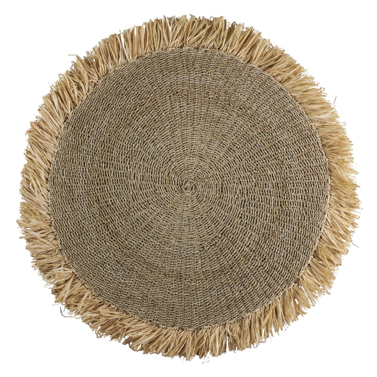 100/120 cm Round Seagrass Carpet | Rug with Tassles DASA (2 sizes) Durchmesser: 100 cm 100/120 cm Round Seagrass Carpet | Rug with Tassles DASA (2 sizes) Durchmesser: 100 cm