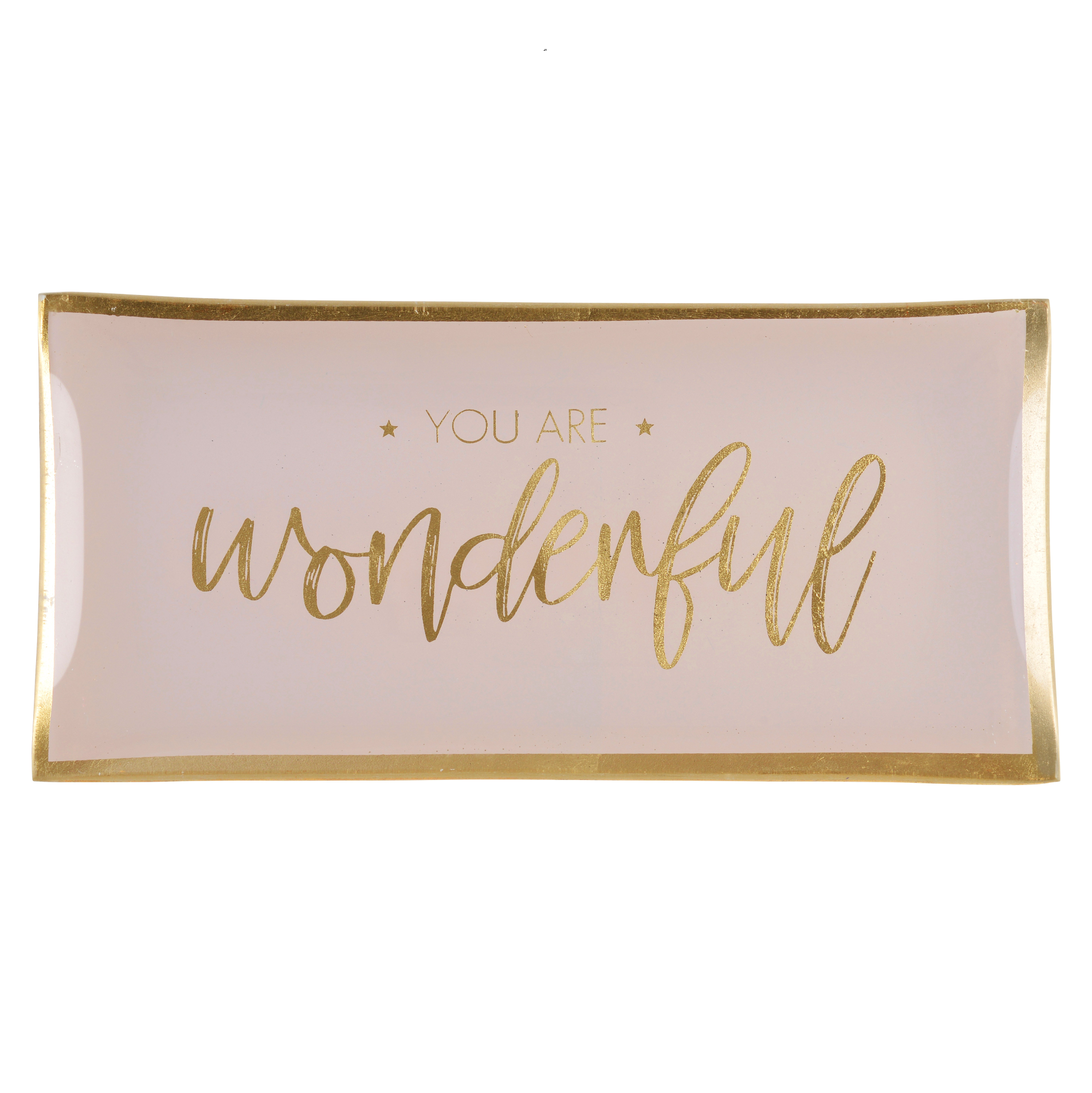 Love Plates, Glasteller, L, you are wonderful, rosa