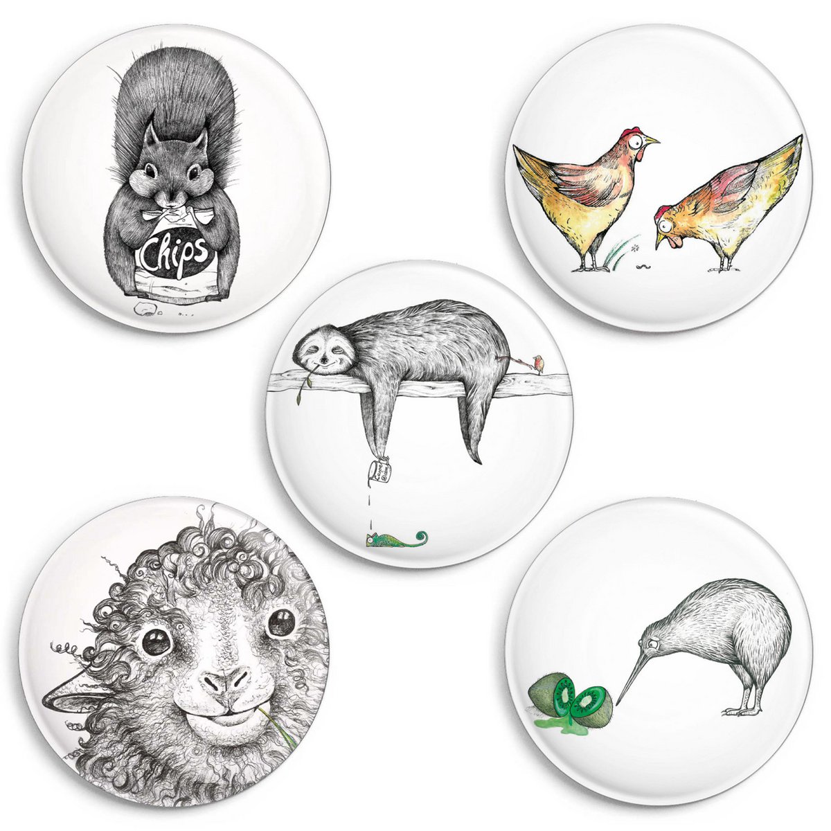 Magnet 5er-Set – Schmackofatz Magnet 5er-Set – Schmackofatz